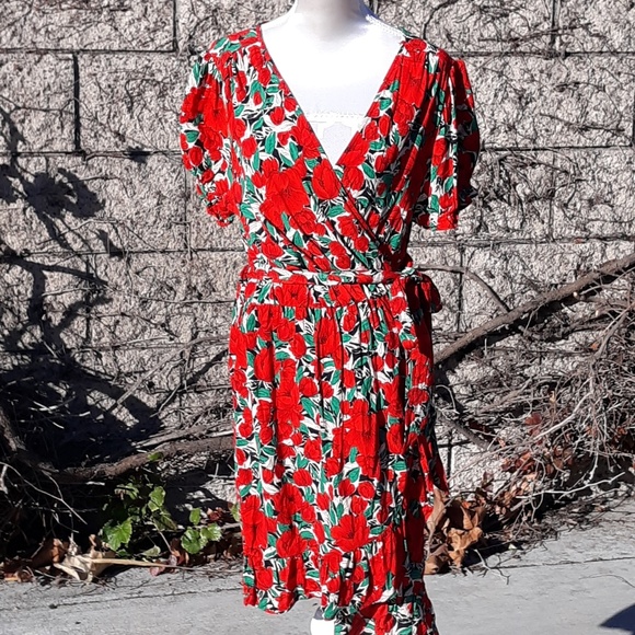 zara shiny wrap dress